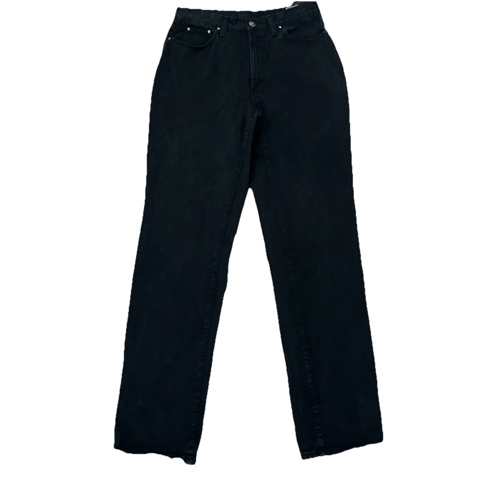 Vintage 90s Versace Jeans Black High‎ Waist Tapered Jeans Y2K Waist Size 28